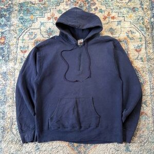 Vintage Horseshoe Fire 1/4 Zip-up Hoodie Size XL